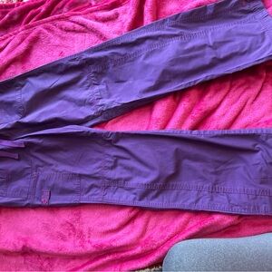 Purple Women's Scrub Pants Small Tall